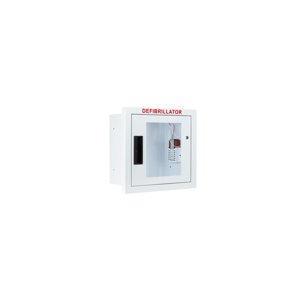 Cubix Safety Fully Recessed, Alarmed, Compact AED Cabinet FR-S